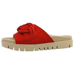 Gabor Damen Pantoletten Flame - Bequeme Slipper für den Sommer - Bequeme Pantoletten aus Rauleder mit weichem Lederinnenfutter. Ideal für entspannte Tage im Freien, mit flachem Absatz und normaler Weite für perfekten Tragekomfort.