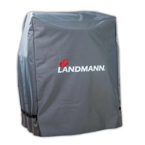 LANDMANN Grill-Schutzhülle M - Wetterfest und Wasserdicht - Grillabdeckung für Geräte bis 60 x 80 x 120 cm, atmungsaktiv, UV-beständig und schützt vor Kälte bis -20 °C - ideal für langlebigen Grill- und Geräteschutz.