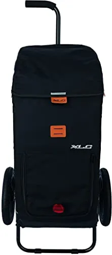 XLC Bike Shopping Trolly 12" mit Hochdeichsel, schwarz - Fahrradanhänger mit praktischer Hochdeichsel für einfaches Handling, ideal für Einkäufe und Ausflüge mit dem Rad.