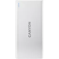 Canyon Powerbank PB-106 10000 mAh - Weiße Schnelllade Powerbank - Powerbank, 10000 mAh Kapazität mit 2 USB-Ausgängen und Schnellladefunktion, perfekt für unterwegs.