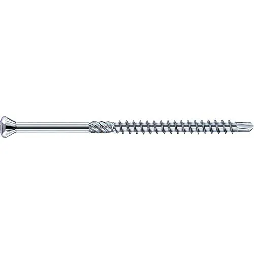 Hobotec Holzbohrschraube 3.2x40 Torx 10 - verzinkt-blau mit Zierkopf - Schrauben, 500 Stück, verzinkt-blau, ideal für präzise und langlebige Verbindungen in Holzprojekten.