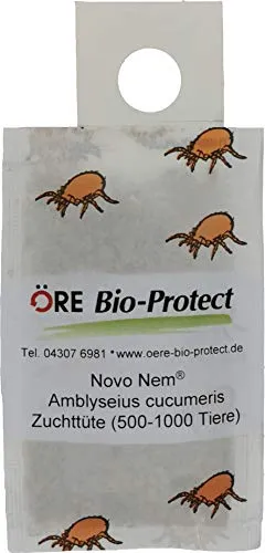 Novo Nem® Ambly. cuc. Raubmilben - 5 Tüten für 5-10 Pflanzen gegen Thripse an Zierpflanzen und Gemüse