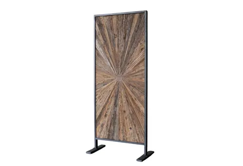 baario Paravent Raumteiler MERID Design Altholz - Einzigartiger Raumteiler aus recyceltem Altholz, handgefertigt und rustikal im Stern Design. Ideal zur stilvollen Raumtrennung und als Blickfang in jedem Zuhause.