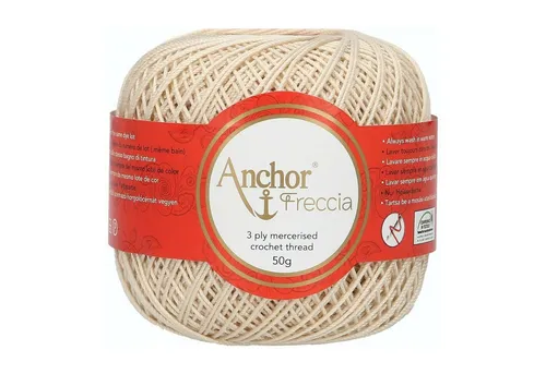 Anchor Freccia Stärke 6 Häkelgarn Häkelwolle, 175 m (Häkelgarn aus 100 % ägyptischer Baumwolle), 50 g