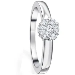 ONE ELEMENT Diamantring 0.25 ct Diamant Brillant Ring aus 585 Weißgold, perfekt als Geschenk zum Jahrestag oder Geburtstag silberfarben 56