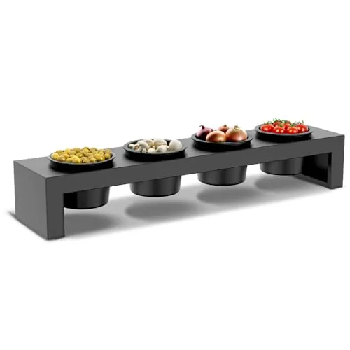 cozze® Topping Station für Pizza & Grill – 4 Schalen für kreative Zutaten - Die vielseitige Topping Station für Grill und Pizza: 4 praktische Schalen für Ihre Lieblingszutaten sorgen für Ordnung und schnellen Zugriff. Flexibel einsetzbar – ob hängend oder stehend – und inklusive Montage-Zubehör für einfache Anbringung.