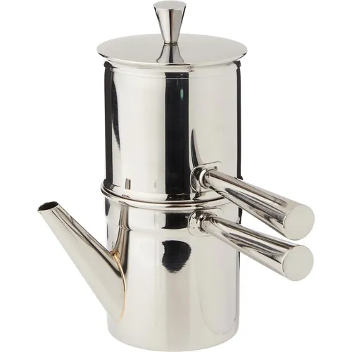 Ilsa Napoletana Kaffeemaschine, Edelstahl, Silber - Perfekt für 1-2 Tassen - Espressokocher aus hochwertigem Edelstahl, ideal für den authentischen Napoletanischen Kaffee in kleinen Mengen.