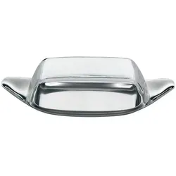 WMF Butterdose Butterschale 22 x 11cm aus Edelstahl - Vorratsbehälter mit eleganter Kunststoffhaube, ideal für stilvolles Servieren und Frischhalten von Butter.