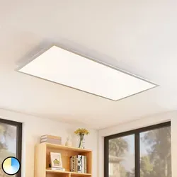 Lindby LED Panel Zento dimmbar mit Leselampe - Moderne Deckenleuchte mit dimmbarer Funktion und Fernbedienung für individuelle Lichtgestaltung in jedem Raum – ideal für Wohnzimmer, Küche oder Büro.