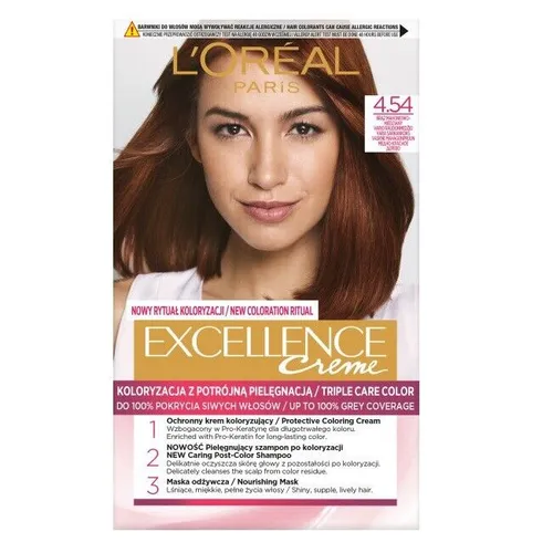 L'Oreal Paris Excellence Haarfarbe 4.54 Mahagoni-Kupfer, 170 ml