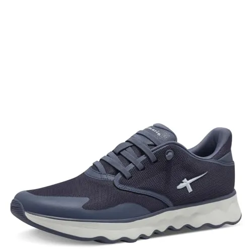 Tamaris Damen Sneaker sportlich mit Gummizug in Schnüroptik - Modische Sneaker mit lose Einlagen und Schnellverschluss, ideal für Alltag und Freizeit. Bequem und stylisch in Blau, perfekt für jeden Look!
