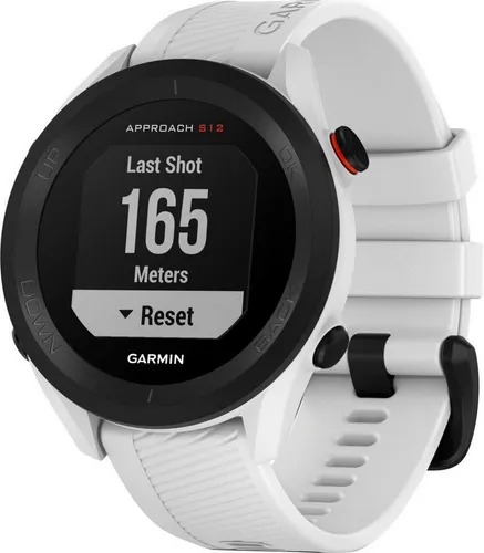 Garmin Golf-Uhr Approach S12 - GPS-Sportuhr in Weiß-Schwarz, über 42.000 Golfplätze vorinstalliert und 30 Stunden Akkulaufzeit