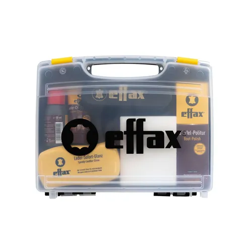 Effax Lederpflege-Koffer Set für Lederpflege - Sonstige Kategorie mit den besten Pflegeprodukten für Schuhe und Leder im kompakten Koffer. Ideal für unterwegs, schützt er zuverlässig vor Wasser und Schmutz und bewahrt die Qualität Ihrer Lederwaren.