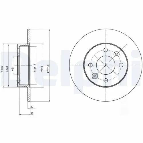 Delphi Bremsscheibe BG2258