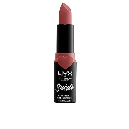 NYX Professional Makeup Lippenstift - Suede Matte Lipstick, superleichter & pudriger Lippenstift, intensiv mattes Finish, 3,5 g, Brunch Me 05