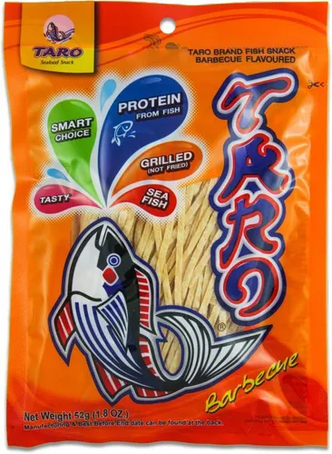 TARO Barbecue Fischsnack 52g | Seafood Snack BBQ-Geschmack herzhafter Fish Snack