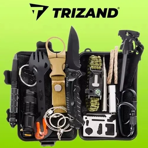 Trizand Survival-Kit - vielseitiges Outdoor-Set für Notfälle, ideal für Abenteuer und Jagd