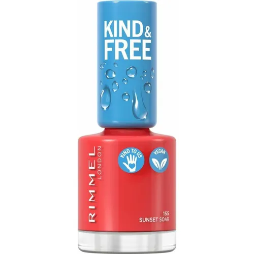 Rimmel London RIMMEL Kind & Free Clean Nail Polish lakier do paznokci 155 Sunset Soar 8ml (155 Sunset Soar, Farblack) (350122226)