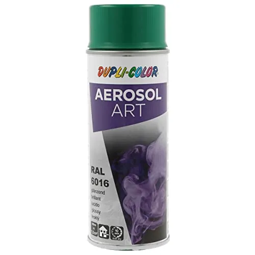 DUPLI-COLOR AEROSOL ART RAL 6016 türkisgrün glänzend 400 ml, Spraylack für vielseitigen Einsatz, schnelltrocknend, hohe Deckkraft, für Innen- und Außenbereiche geeignet