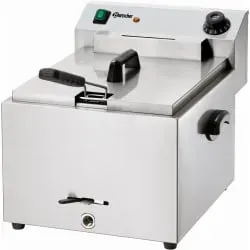 Bartscher Imbiss Pro Fritteuse 162500 - 9,7 Liter - Großküchentechnik mit herausnehmbaren Heizelementen und elektronischer Steuerung für professionelle Frittierergebnisse in der Gastronomie.