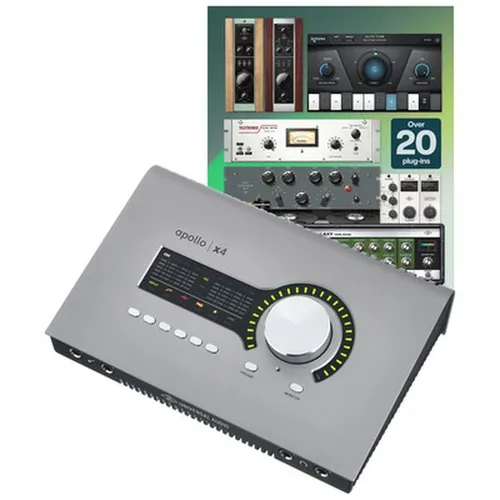 Universal Audio Apollo x4 Gen2 Essential+ - Hochwertiges Thunderbolt Audio Interface - Audio-Interfaces mit erstklassiger Audiokonvertierung, Unison-Vorverstärkern und Zugriff auf über 200 UAD Plug-Ins für professionelle Musikproduktion.