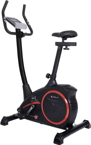 Christopeit Heimtrainer Ergometer AL 2 Black Edition 11072B - Stabiler Ergometer mit 9 KG Magnet-Brems-System, flüsterleises Training und 24 Widerstandsstufen für individuelles Fitness-Training