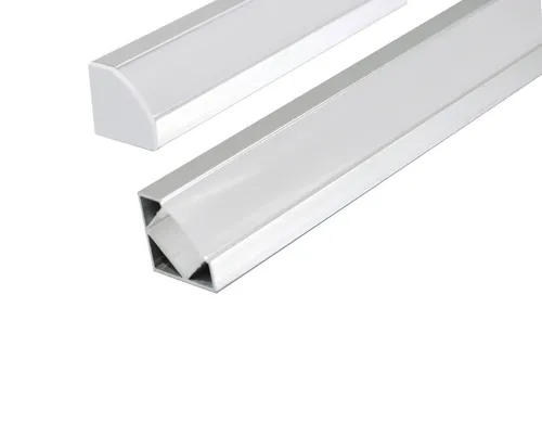 ENERGMiX LED-Stripe-Profil 2 Meter Alu Profile Alu Schiene Profil mit Milchglas Abdeckung Kanal, Streifen Profil Kanal Leiste 200cm inkl. Clips und Endkappen