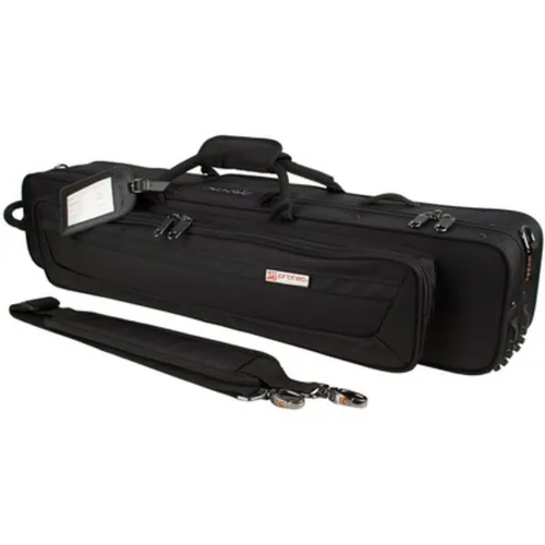 Protec PRO PAC Hülle für Sopransaxophon, Modell PB310 - Schlagzeug- & Percussionzubehör mit verstellbarem Block für optimale Unterstützung, praktische Außentasche und gepolstertem Schultergurt für einfachen Transport.