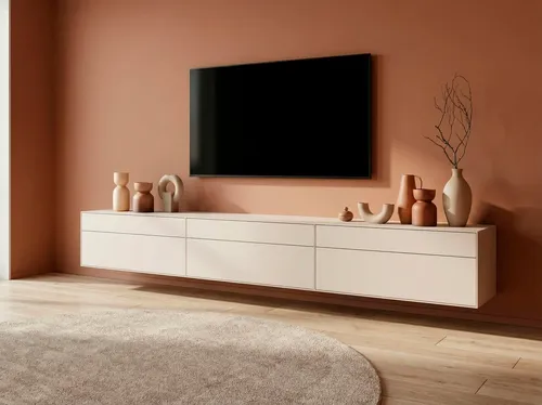LeGer Home by Lena Gercke Lowboard Essentials, modernes TV-Board mit Push-to-open-Funktion - Das stilvolle Lowboard von LeGer Home bietet flexiblen Stauraum für Wohnaccessoires und TV-Zubehör. Mit minimalistischer Optik und praktischen Schubladen ist es der perfekte Akzent für dein Wohnzimmer.