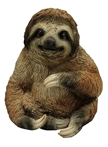 Fachhandel Plus – Dekofigur Faultier aus Polyresin, wetterfest für Garten & Wohnbereich - Realistische Gartendeko & Tierfigur zum Hängen, Sitzen oder Stellen (Alois)