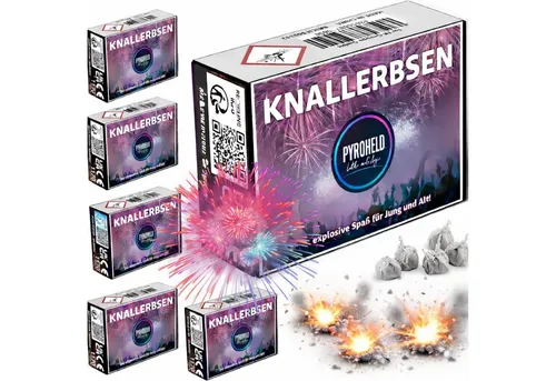 PYROHELD Geburtstagskerze Knallerbsen - Jugendfeuerwerk für Silvester (Set, 2500-tlg) - Ideal für Partys und Feiern: Diese Knallerbsen sorgen für Spaß und gute Laune bei jedem Anlass. Ein Muss für unvergessliche Momente! Die perfekte Unterhaltung für Jung und Alt!','category':'Feuerwerkskörper