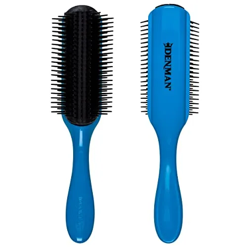 Denman Lockige Haarbürste D4 (Kirschblüte) - Stylingbürste für lockiges Haar - Multifunktionale Denman D4 Haarbürste für das Entwirren, Stylen und Definieren von Locken. Mit abgerundeten Stiften für sanftes Föhnen ohne Ziehen. Optimaler Griff für besten Halt und Kontrolle, ideal für lockiges und gewelltes Haar.