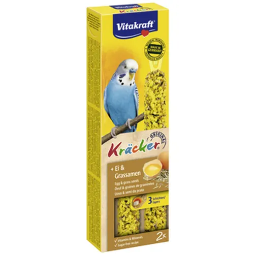 Vitakraft KRACKER 2 szt. dla papugi falistej jajko/sezam 54g Vitak 4008239212634