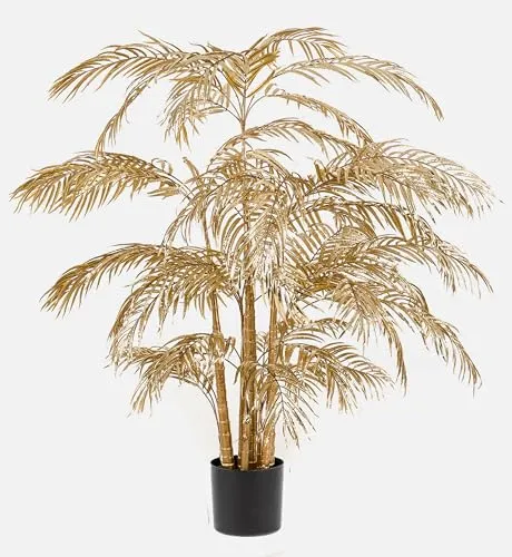 Kunstpalme Künstliche Areca Palme BARUNDIA, Gold, 200 cm - Dekorative Künstliche Areca Palme für beeindruckende Akzente in Ihrem Zuhause. Ideal für Innenräume, pflegeleicht und langlebig, sorgt für eine grüne Oase ohne Aufwand.