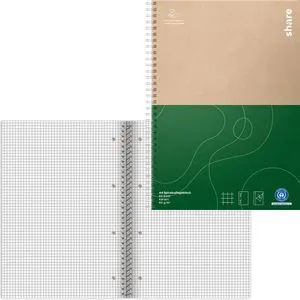 share Collegeblock A4 kariert - 80 Blatt aus 100% recyceltem Papier, spendet eine Unterrichtsstunde für ein Schulkind und fördert Bildungsgerechtigkeit