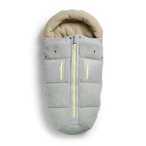 Elodie Fußsack - Utility Green - Hochwertiger Fußsack für Kinderwagen, wind- und wasserabweisend, ideal für kalte Wintertage mit einfacher Temperaturregelung und universeller Passform.