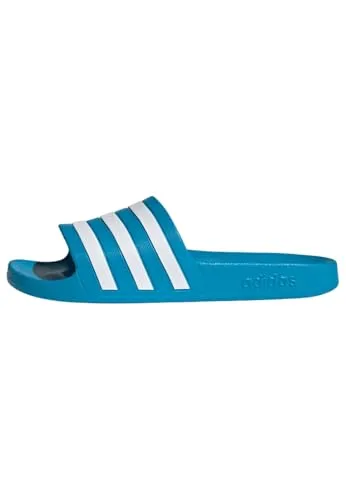 adidas Unisex Adilette Aqua Slides, Solar Blue / Cloud White / Solar Blue, 39 EU