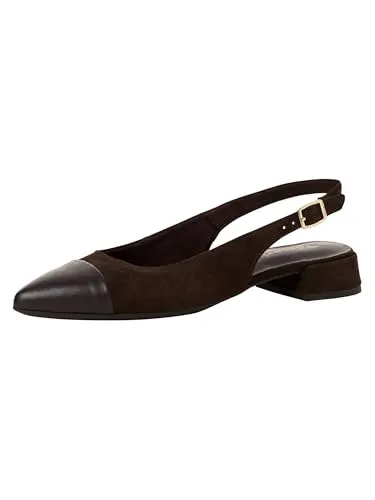 Tamaris Damen Sling Pump mit Blockabsatz, braun, 38 EU - Elegante Sling Pumps von Tamaris mit 3 cm Blockabsatz für angenehmen Tragekomfort. Ideal für vielseitige Outfits, ob casual oder schick. Hochwertige Materialien garantieren Langlebigkeit und Stil. Teil der Core-Kollektion für zeitlose Mode.
