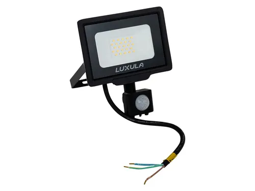 LUXULA LED-Fluter mit Bewegungsmelder, EEK: F, 20W, 2000lm, 3000K, schwarz LX400121