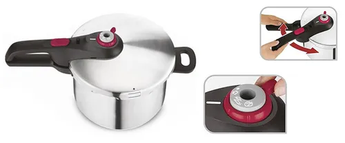 Tefal P2530750 Secure 5 Neo Schnellkochtopf 6L - Hochwertiger Herdplatten-Schnellkochtopf mit 6 Litern Fassungsvermögen, ideal für schnelles und schonendes Kochen von leckeren Gerichten.