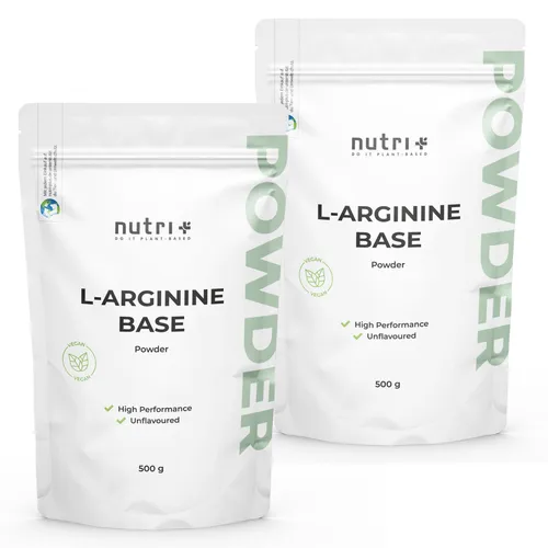 L-ARGININ BASE Pulver 1kg hochdosiert + vegan - Nutri + L-Arginine Powder 1000g