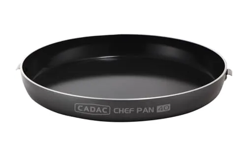 CADAC - Chef pan 40 - Camping Pfanne - Campingtopf - Für Camping Grill Gas - Aluminium - Für Carri Chef 40 Balkongrill - Grillzubehör - Campingzubehör, Schwarz