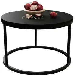 Selsey Couchtisch  Bello , schwarz , Maße (cm): H: 49  Ø: 60