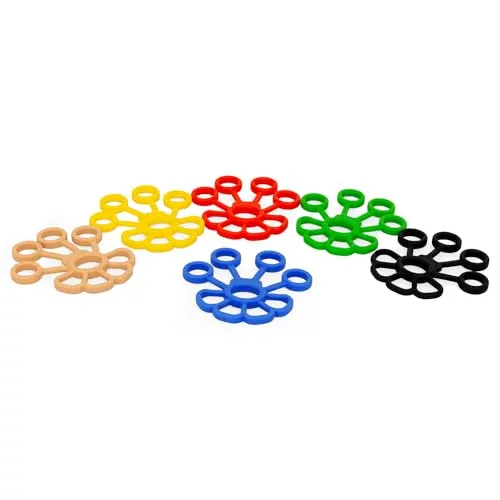 AFH Webshop Antagoflex Fingertrainer 6er Sparset | Handtrainer | Bewegungsaufbau | Griffstärker | Krafttraining | Handrgriff Trainer
