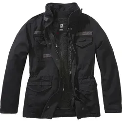 Brandit M65 Giant Damen Jacke, schwarz, Größe L - Funktionsjacke aus robustem Baumwollmaterial, idealer Windschutz dank Druckknopf-Leiste und perfekt für Outdoor-Aktivitäten.