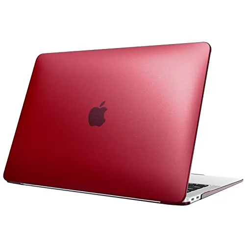 Fintie Hülle kompatibel mit MacBook Air 13 (2018-2020 Version) A2337(M1)/A2179/A1932, Ultradünne Hartschale Schutzhülle Snap Case, Bordeaux(Matt)