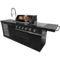 Buschbeck Outdoorküche Cambridge - Moderne Outdoorküche mit Gasgrill, Edelstahlhaube und integrierten Kühlschrank. Ideal für Grillfreunde, die Wert auf Funktionalität und Design legen.