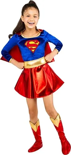 Rubie's Offizielles Supergirl Kinderverkleidung Mädchen-Superheld Kinderkostüm Outfit Halloween
