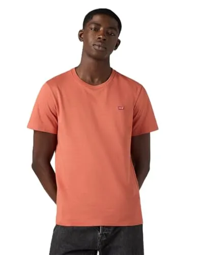 Levi's Ss Original Hm Tee Etruscan Red Dobby - T-Shirts für Herren, geschmeidiger Baumwoll-Jerseystoff für hohen Tragekomfort und dehnbaren Sitz, kleines Markenlogo auf der Brust.