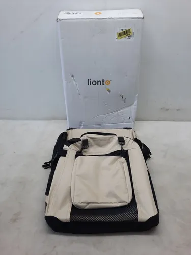 lionto Tiertransportbox für Hunde & Katzen, 50 cm x 36 cm x 34 cm, beige - Tier-Transportboxen für Hunde und Katzen, mit optimalem Platzangebot und sicherem Transport für Ihre Haustiere.